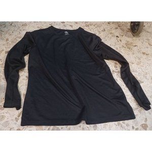 Athletic Womens Long Sleeve Tee Large Black